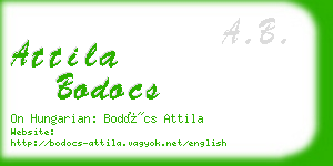 attila bodocs business card